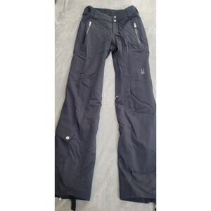 Spyder Snow Pants Women’s Size 4 Black Insulated ski Snowboard 27x30 zip pockets